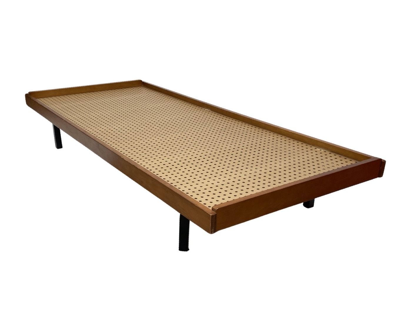 Vintage wooden daybed bed with drawers, Netherlands, 1960