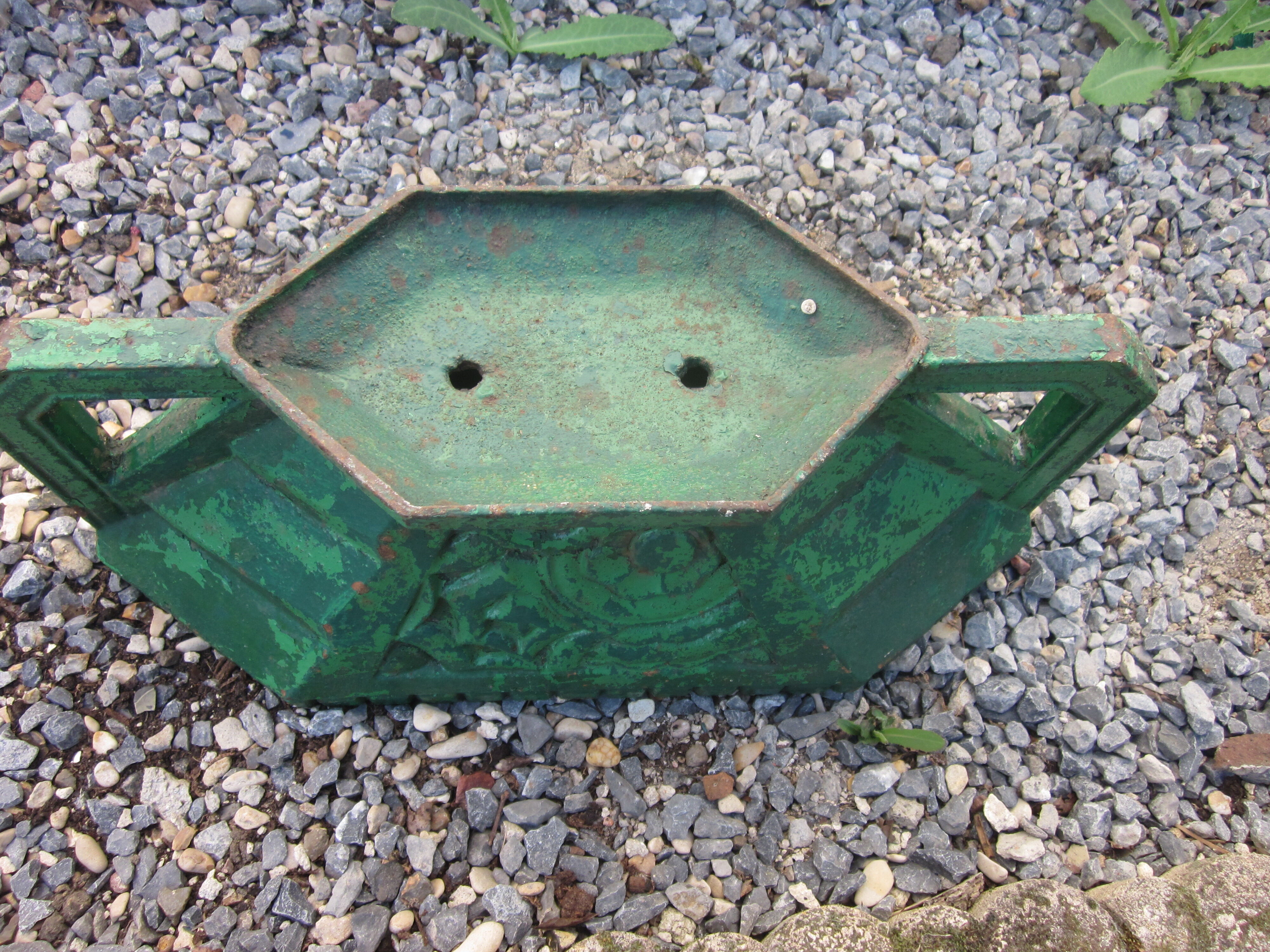 Art deco cast iron planter