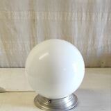 Ceiling light or table lamp with opaline globe, diameter 20cm - mid-20th century.