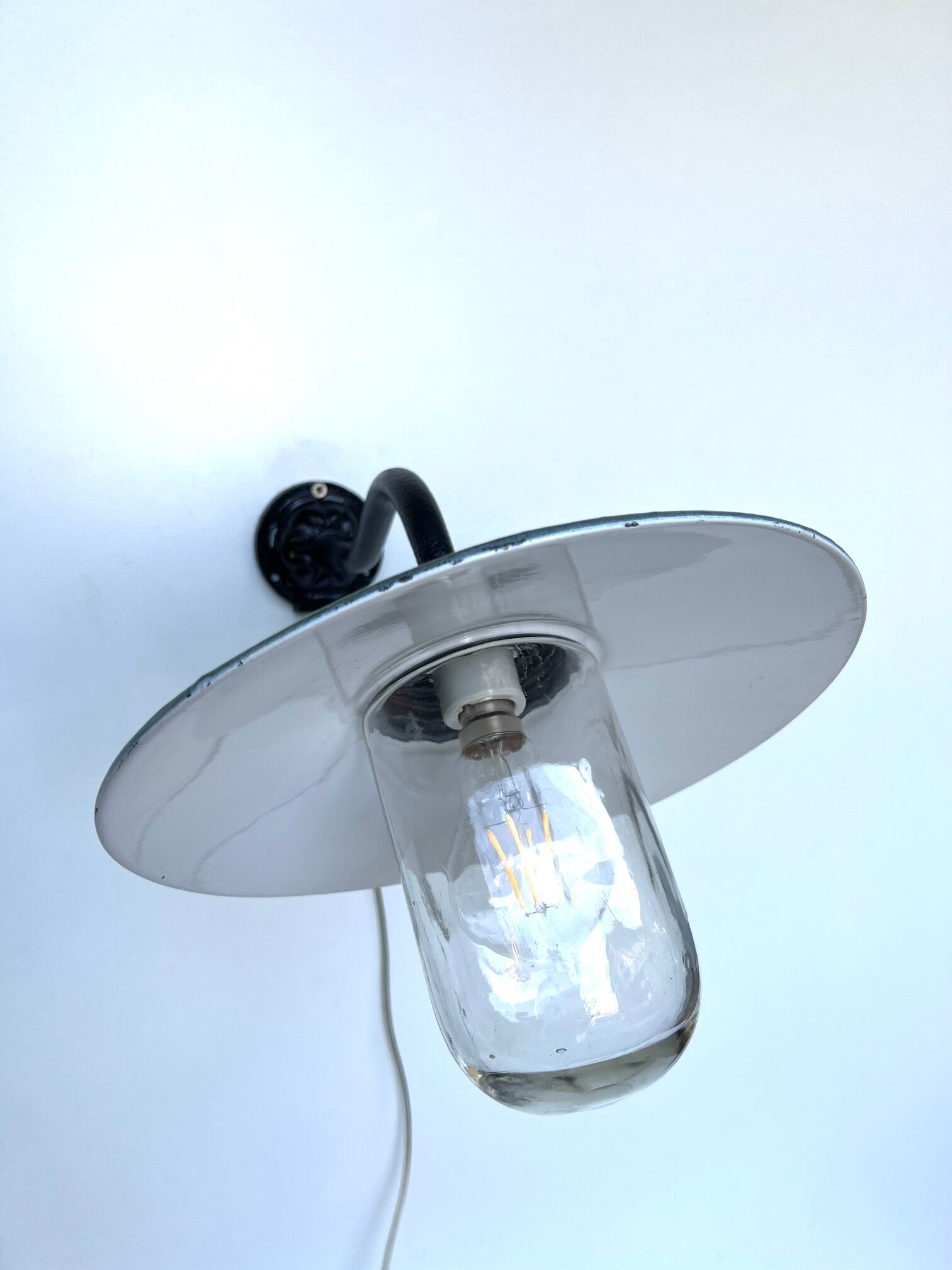 Applique lampe col de cygne fonte d'acier