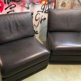 Chauffeuse cuir noir Burov