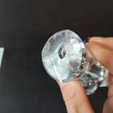 Bayel crystal vase – floral pattern – French glassware