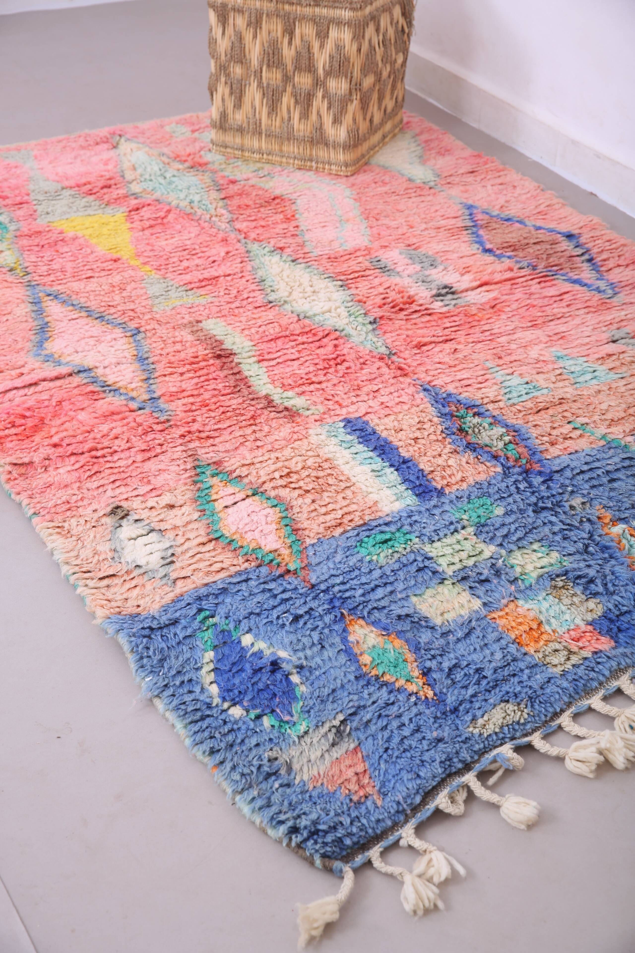 Vintage Moroccan Rug 154 x 231 cm - Abstract Berber Rug - Wool Rug Handmade