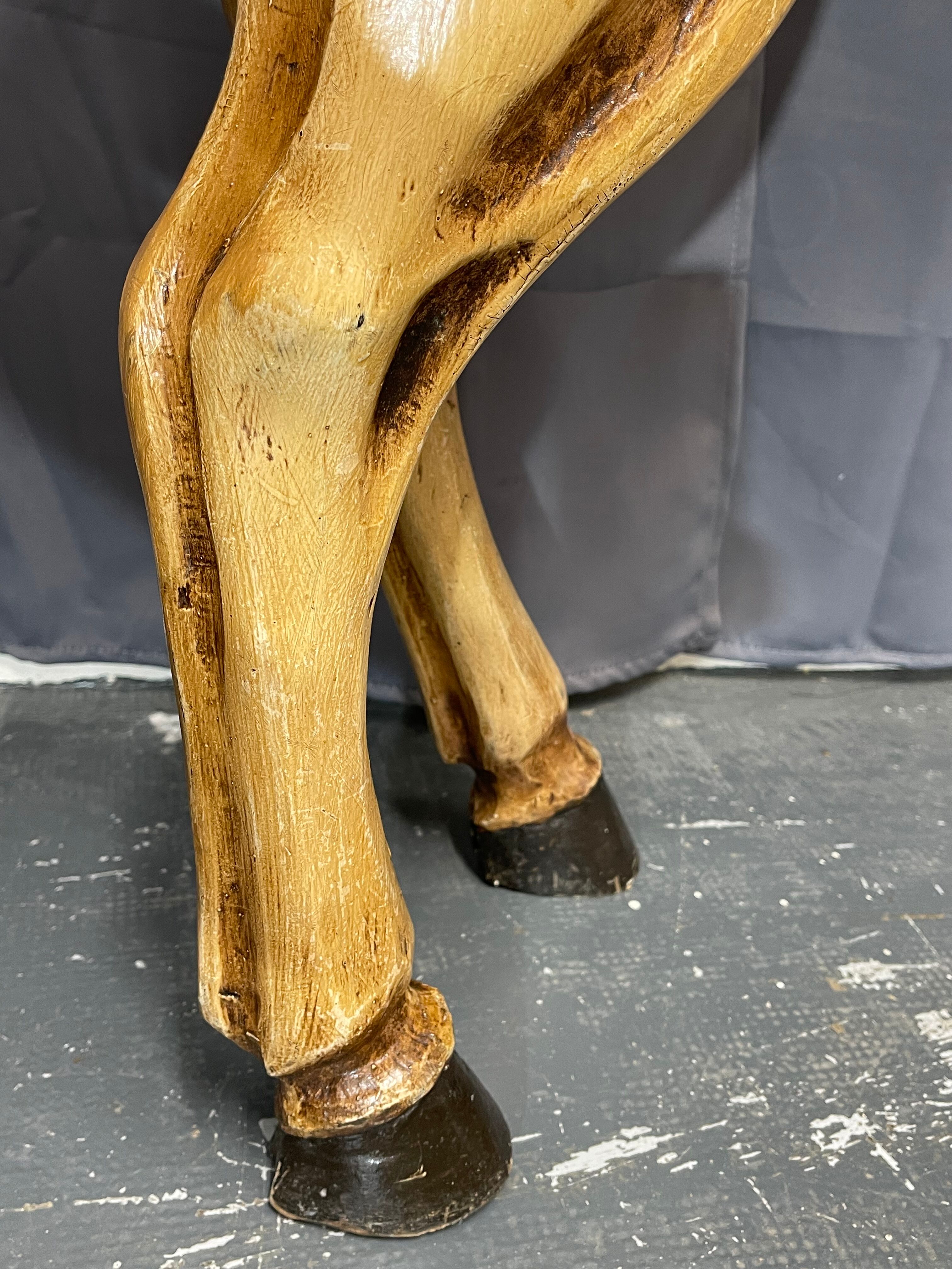 Old wooden carousel horse 1900