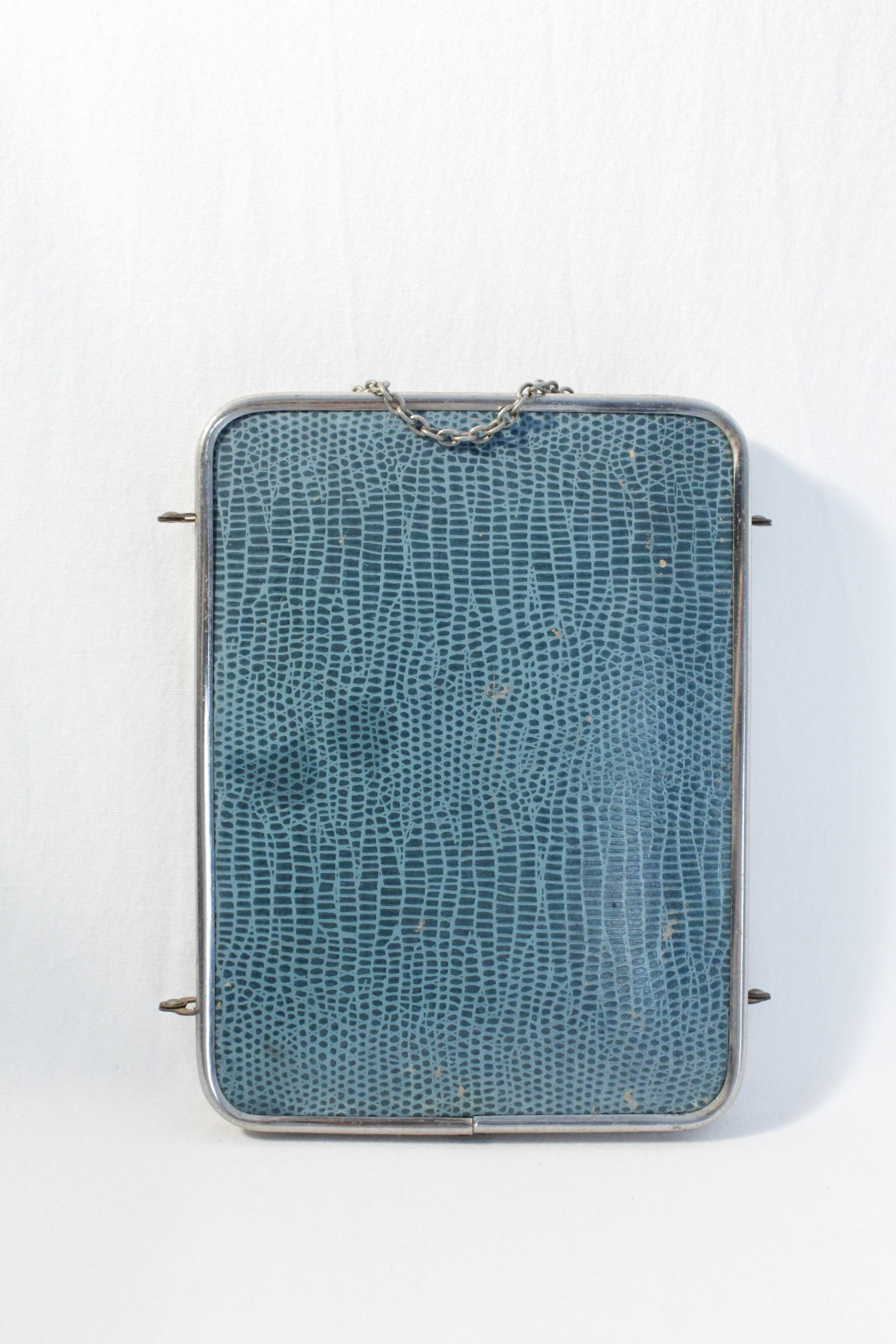 Vintage triptych barber mirror