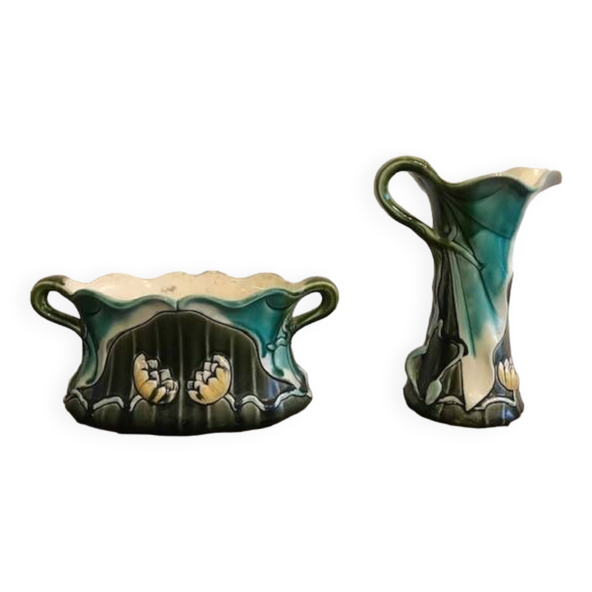 Planter and slip vase Gustave De Bruyne