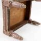 Antique Bajot stool in weathered wood: richly patinated decorative table.