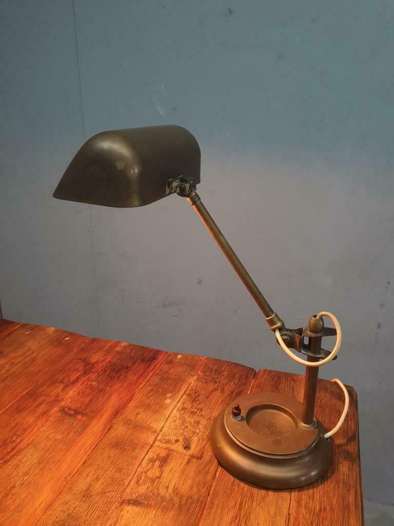 Antique brass desk lamp