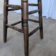 Chaise de bar en bois sculpté vintage : tabouret haut de ferme des années 1970