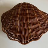 Empty corrugated shell pocket in wicker basket makers