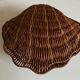 Empty corrugated shell pocket in wicker basket makers
