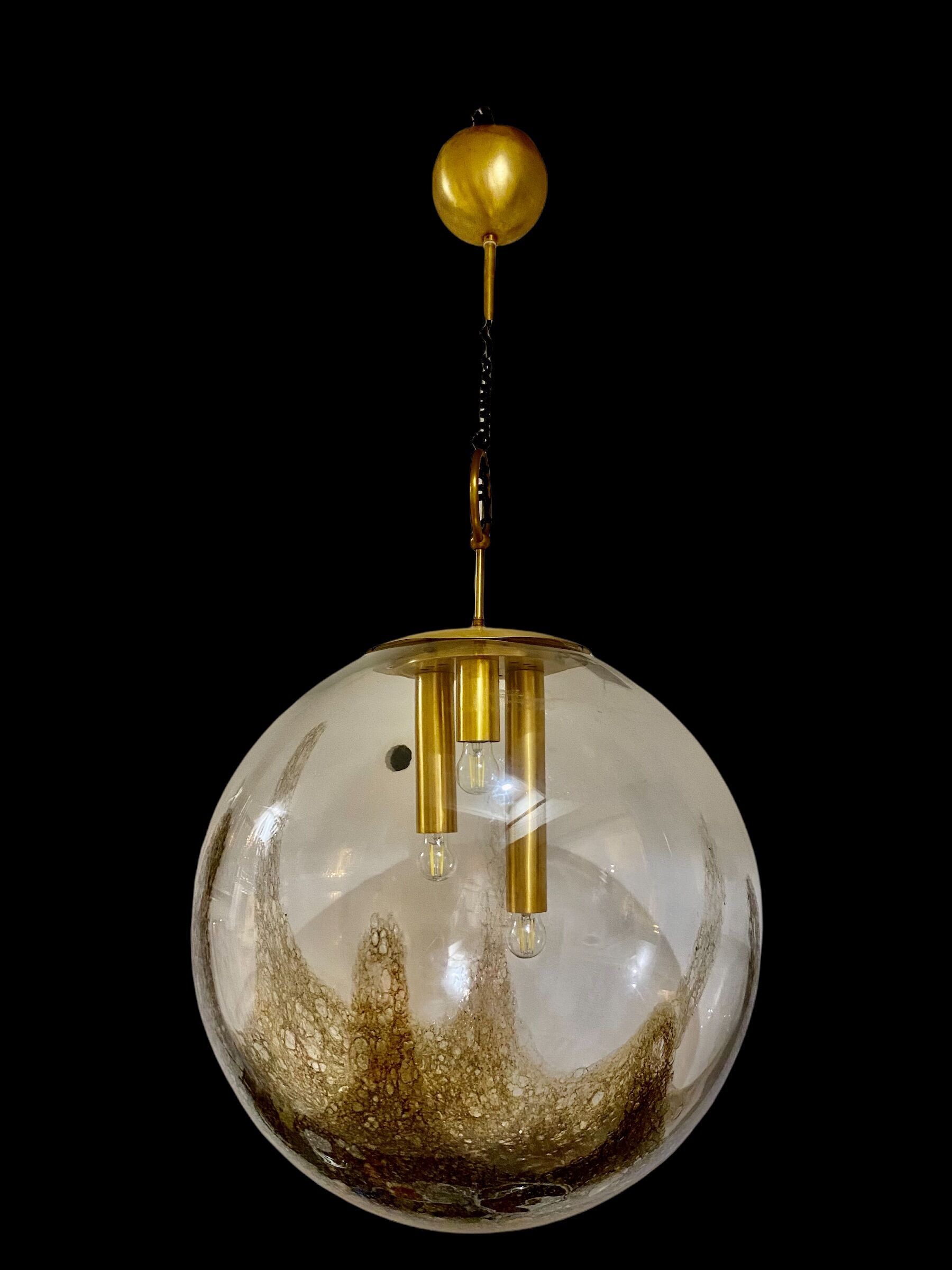 Angelo Brotto globe murano gold finish