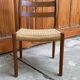 Set of 6 brown Scandinavian chairs in wood and cord by Niels O. Møller, 1950s