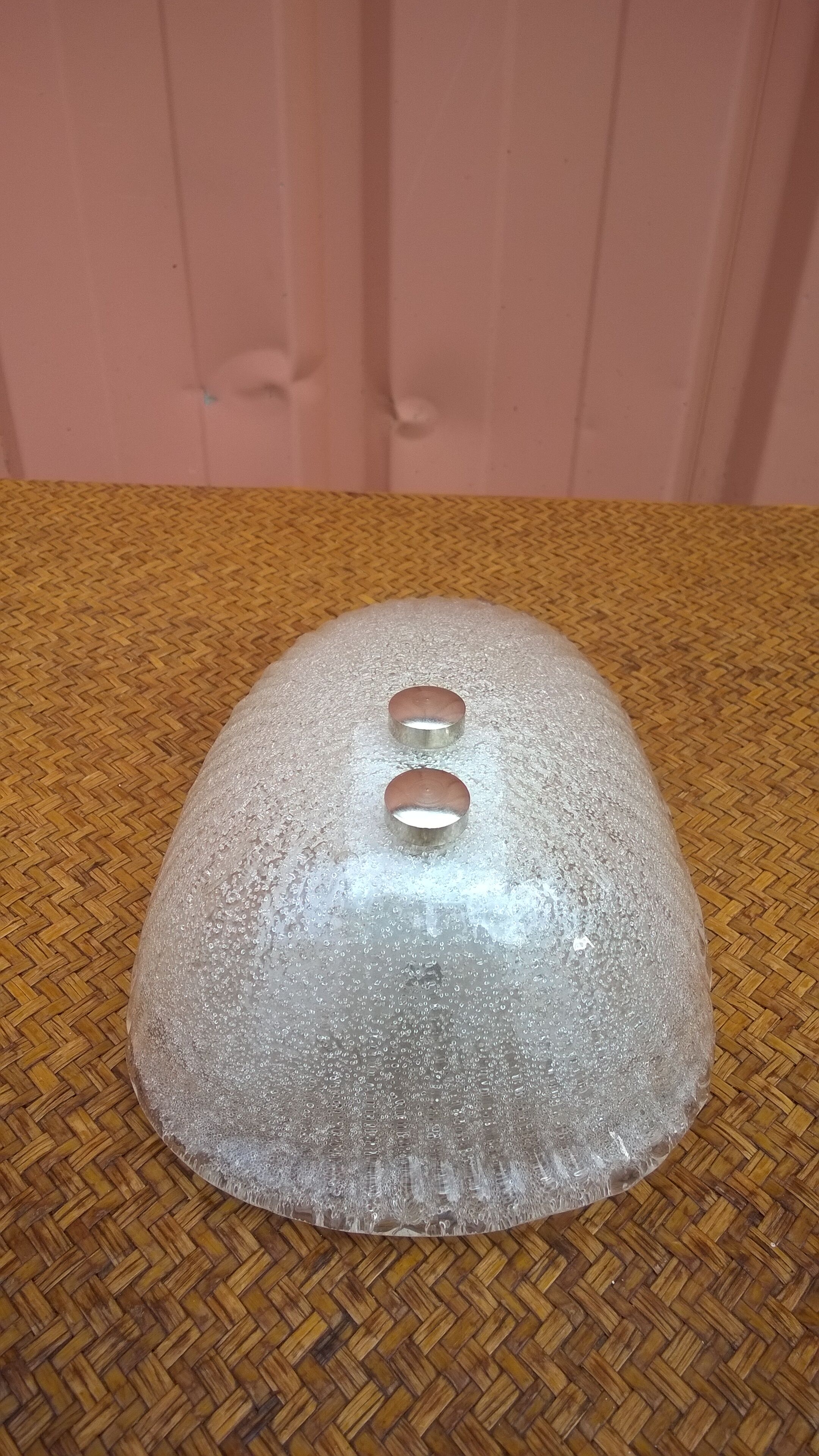 murano glass shell wall light