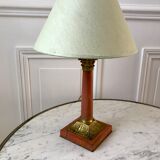 Pink lamp in marble and bronze years 30-40
