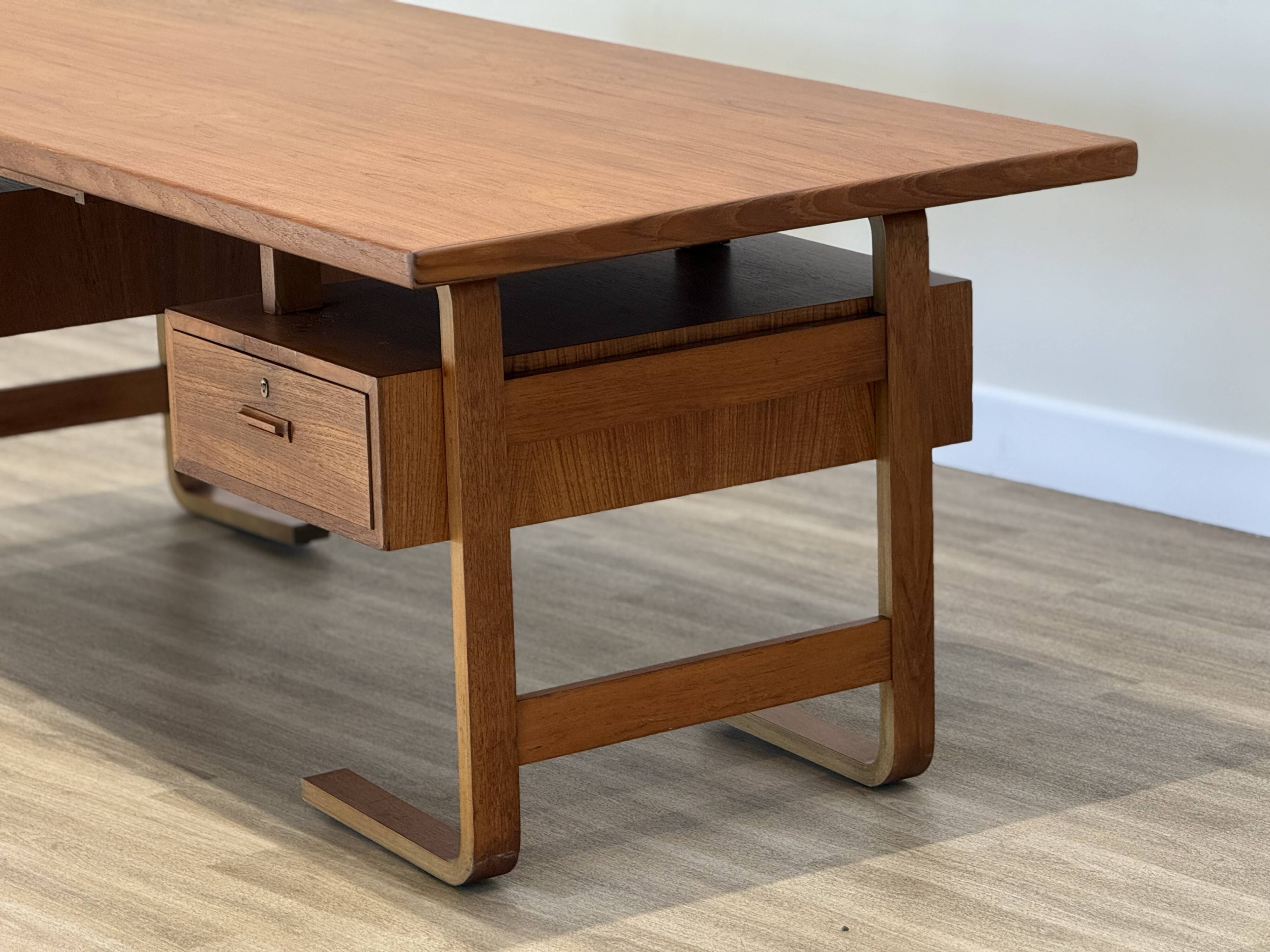 Jørgen Clausen for Brande Møbelfabrik – Large Danish Executive Desk, 1950s