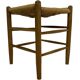 Vintage Danish papercord stool rope beech mid century '60s design