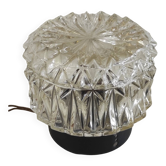 Plafonnier ou applique en verre moulé - années 60/70