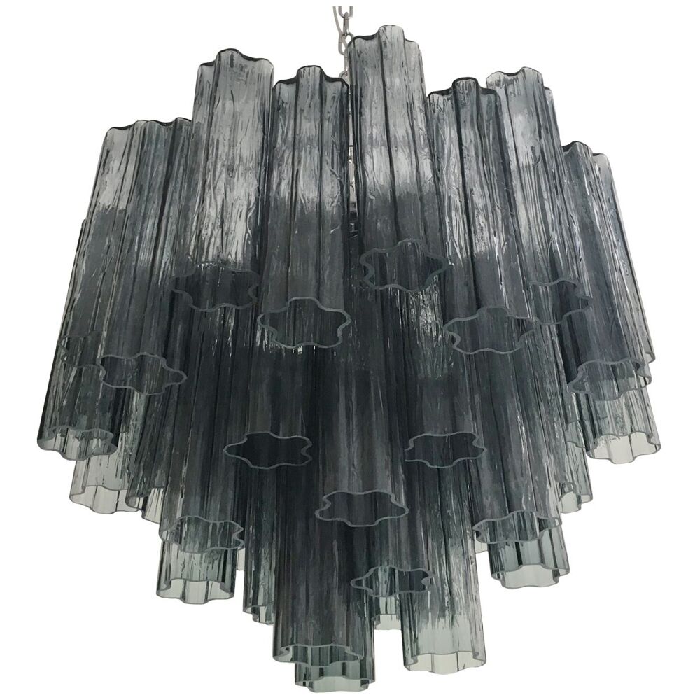 Grey “tronchi” murano glass chandelier d60