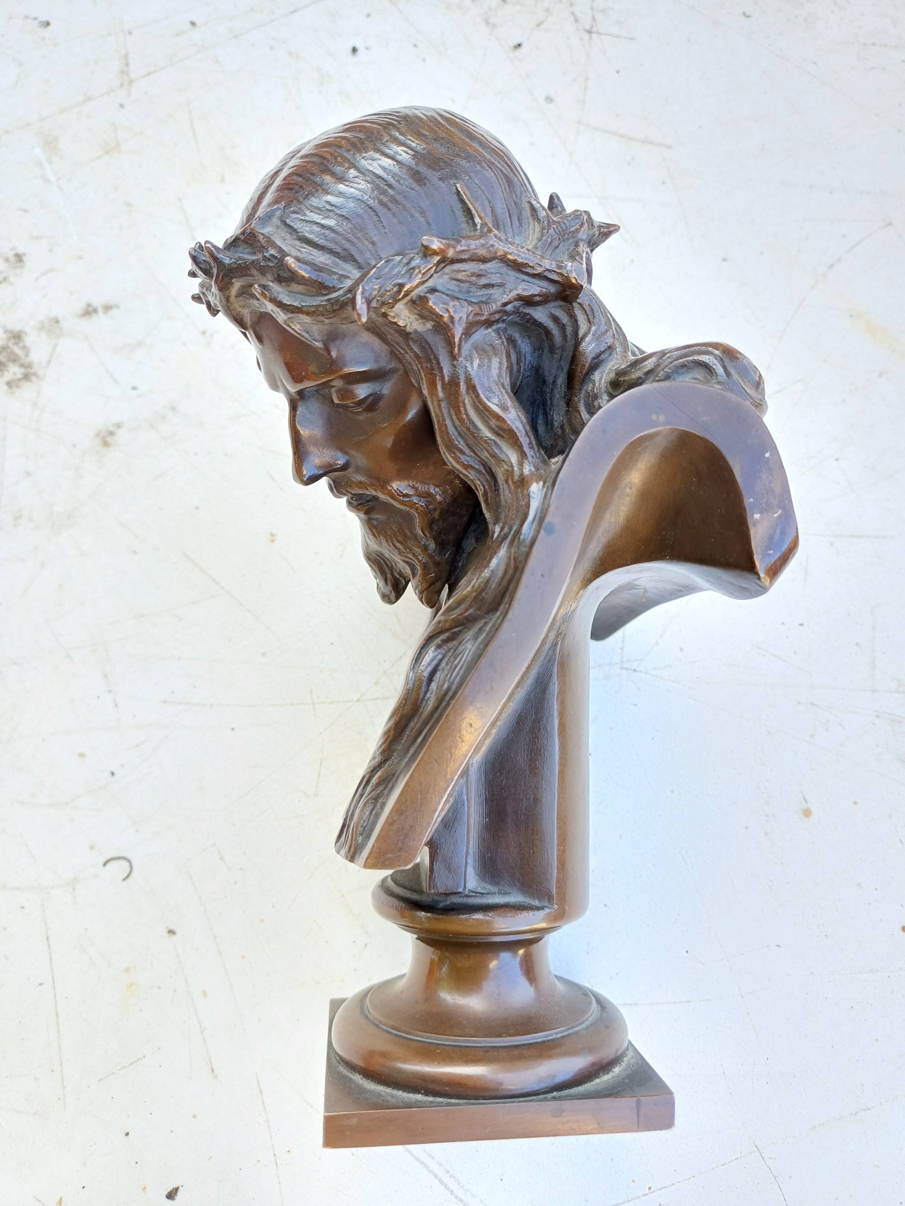 Bronze "Christ" by J.Clessinger Rome 1858 Barbedienne