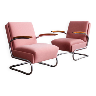 Functionalist cantilever armchairs by Willem Hendrik Gispen for Mücke Melder, 1930s