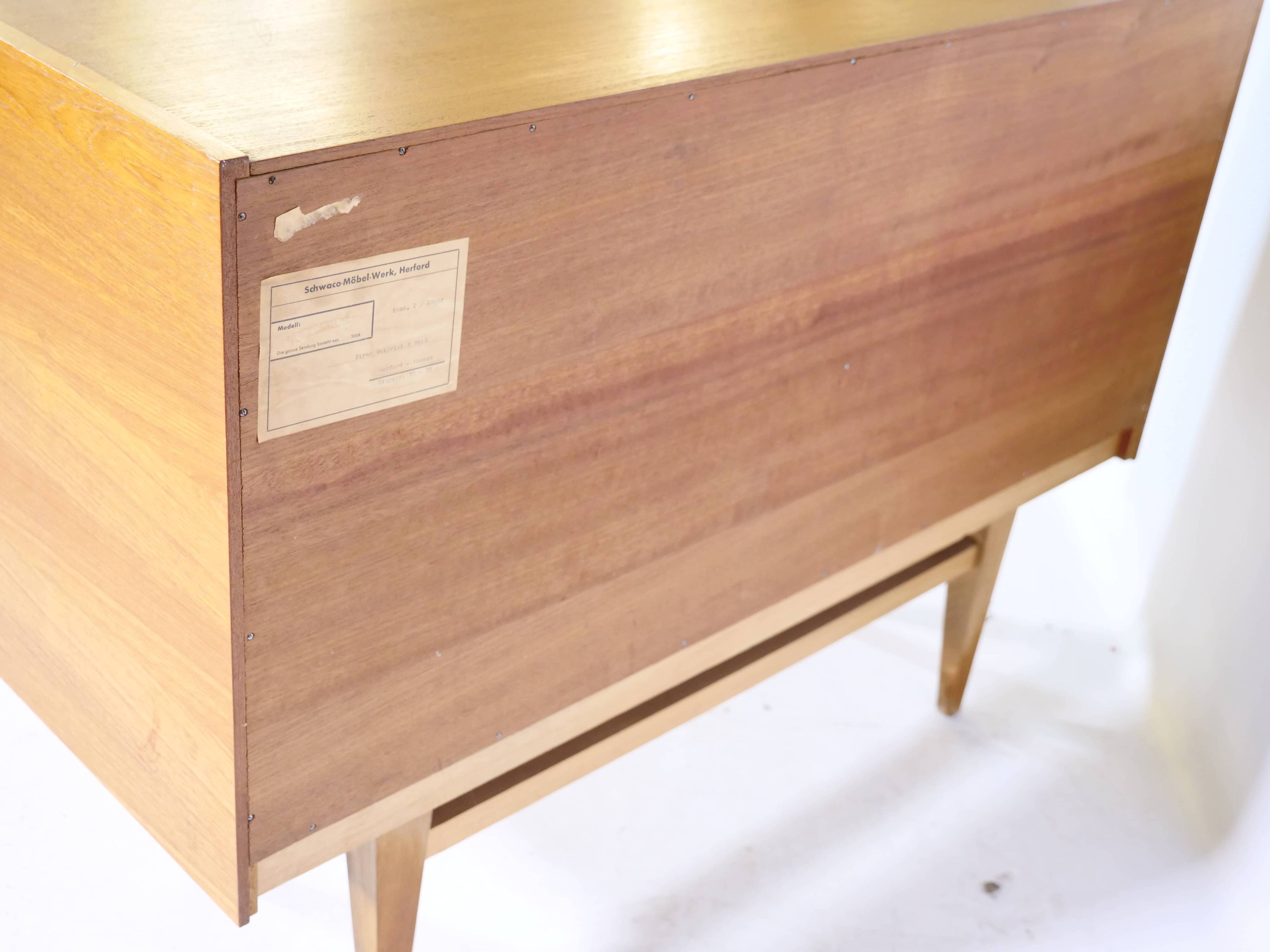 Mid-Century Teak Design Sideboard by Schwaco Möbel, Germany, 1960s