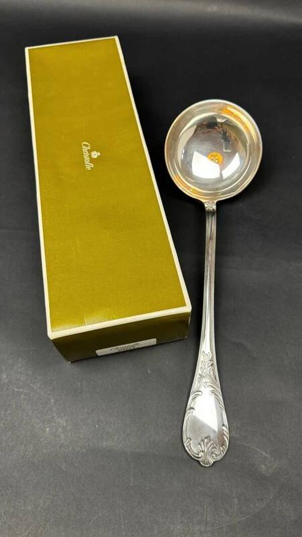 Louche Christofle Marly métal argenté neuve boîte origine années 80