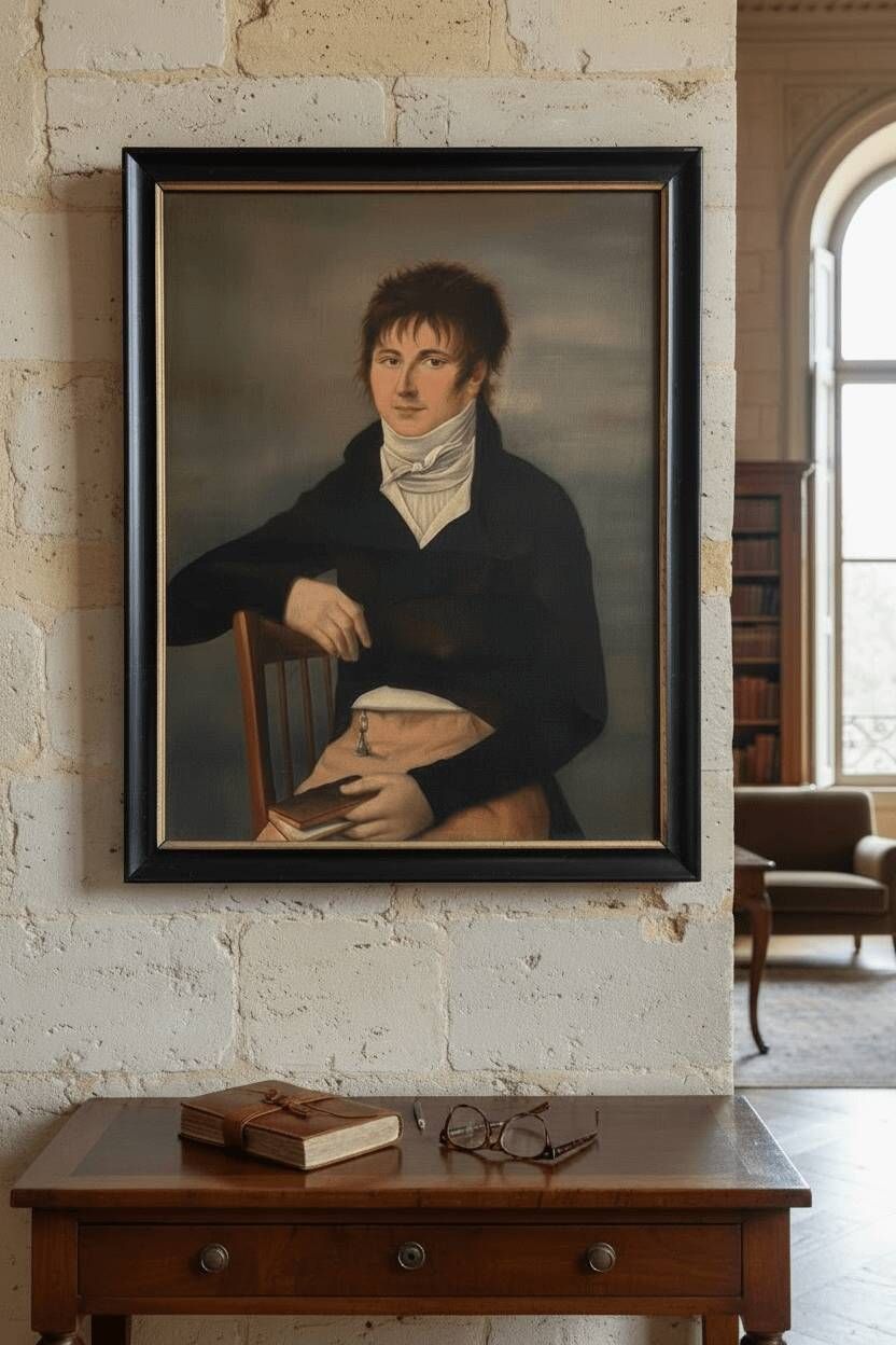 Portrait of a man, oil on canvas 19th century