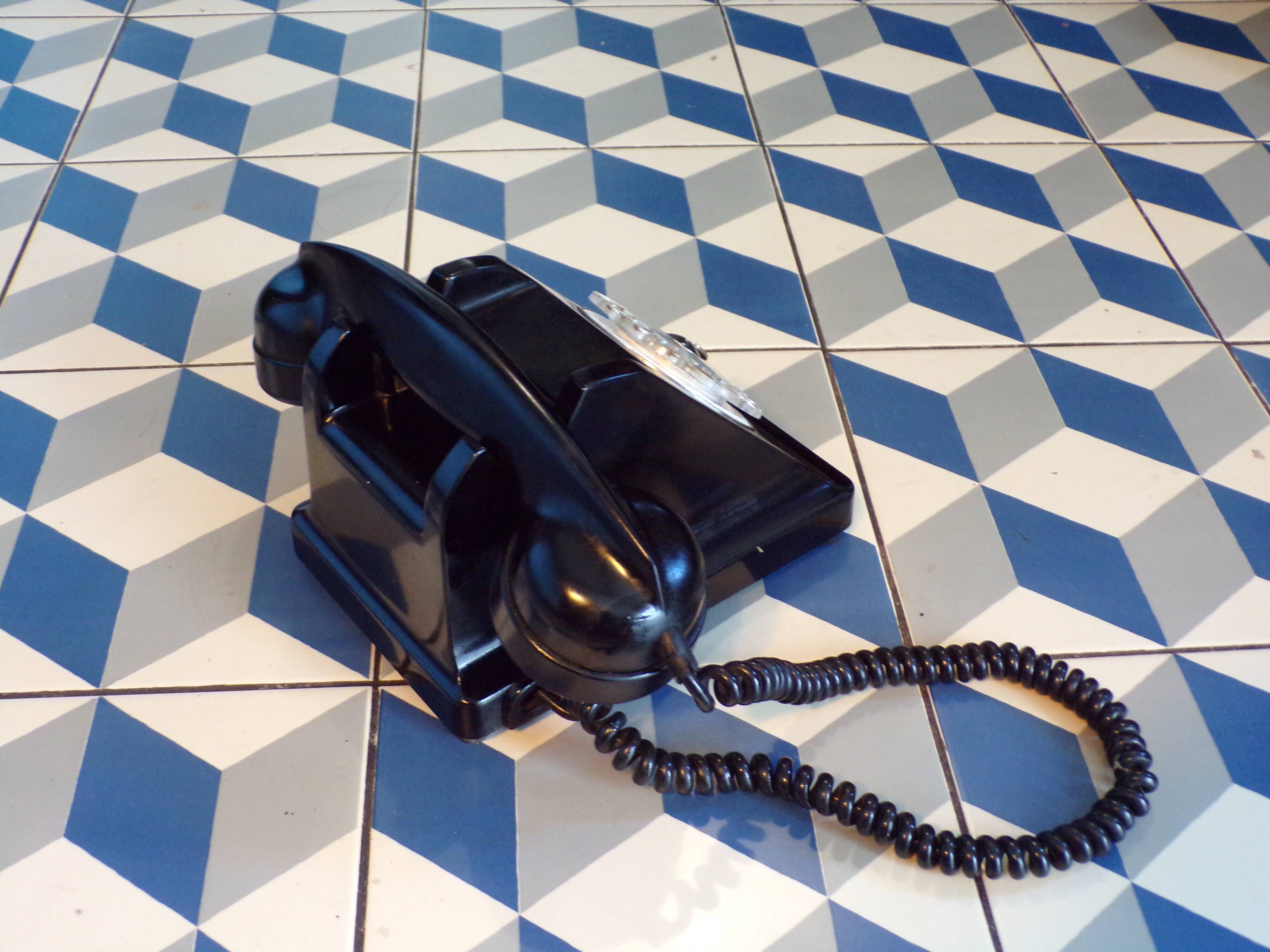 Vintage bakelite dial telephone