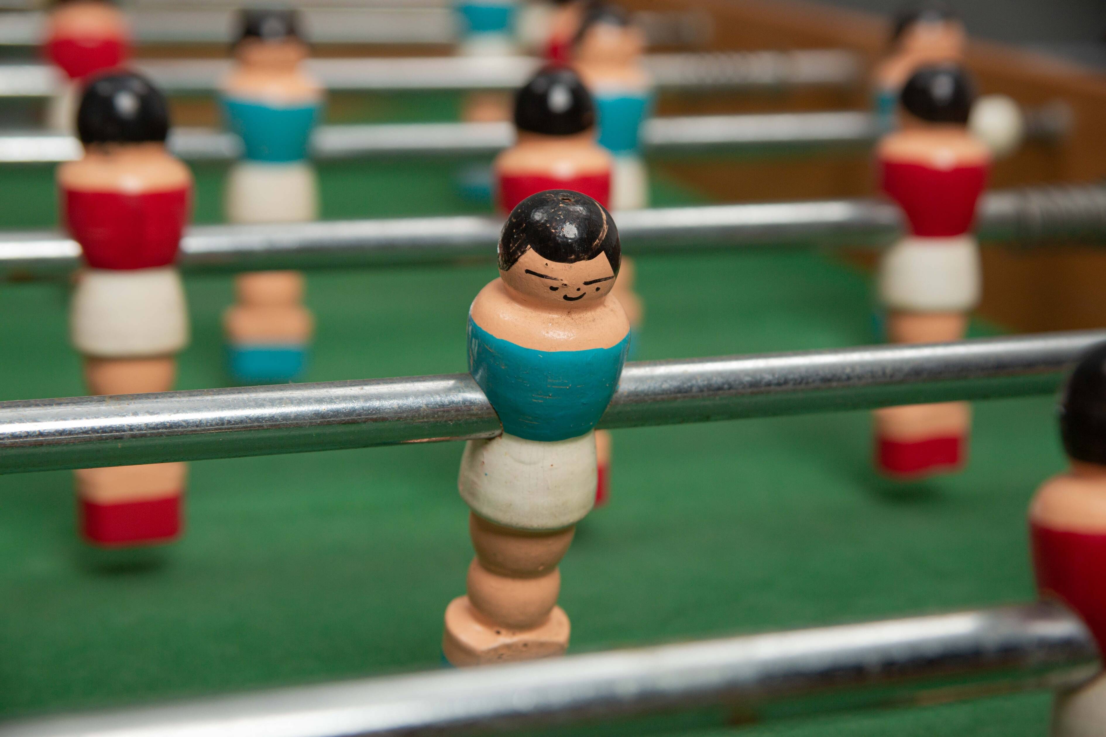 Vintage folding table football on foot from the 70s