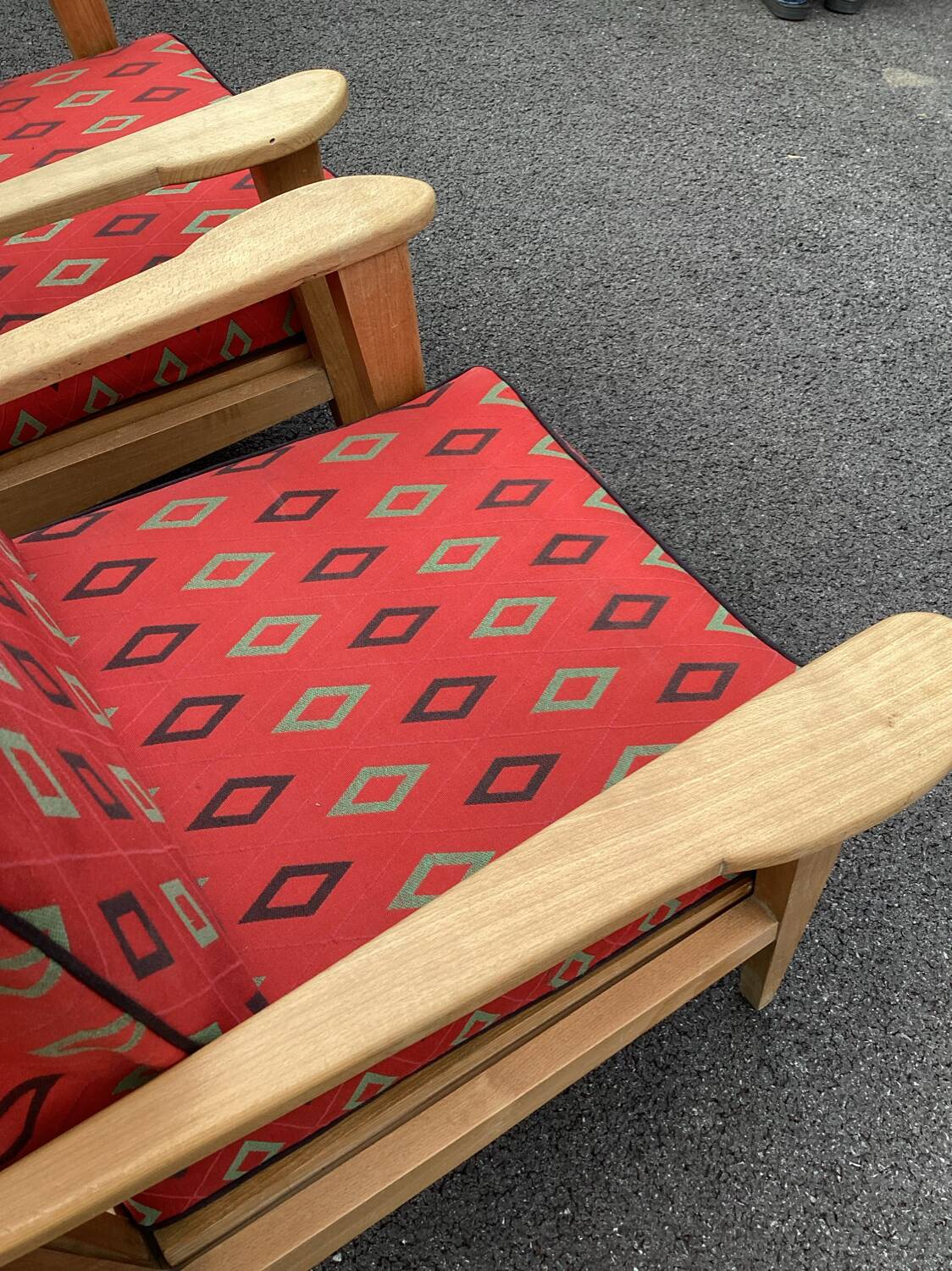 Vintage 70s Rosello deckchair