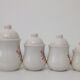 Series of 4 kitchen pots - floral motif
