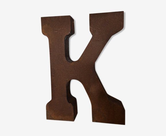 Industrial iron letter "k"