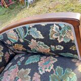 Art deco walnut armchair