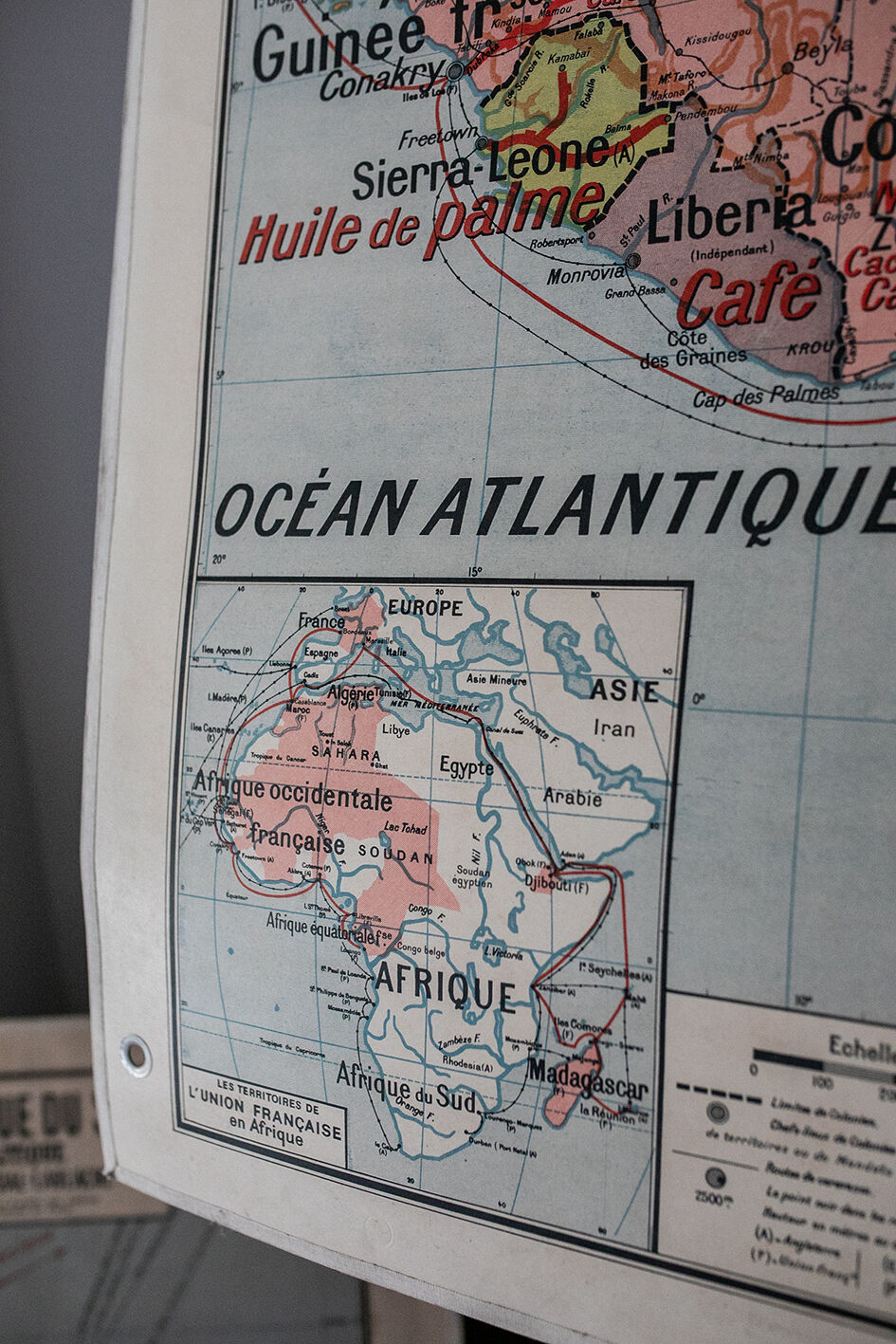 La carte de géographie Afrique Occidentale / Tunisie
