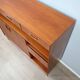 1960s Italian mid-century teak highboard restored with brass feet