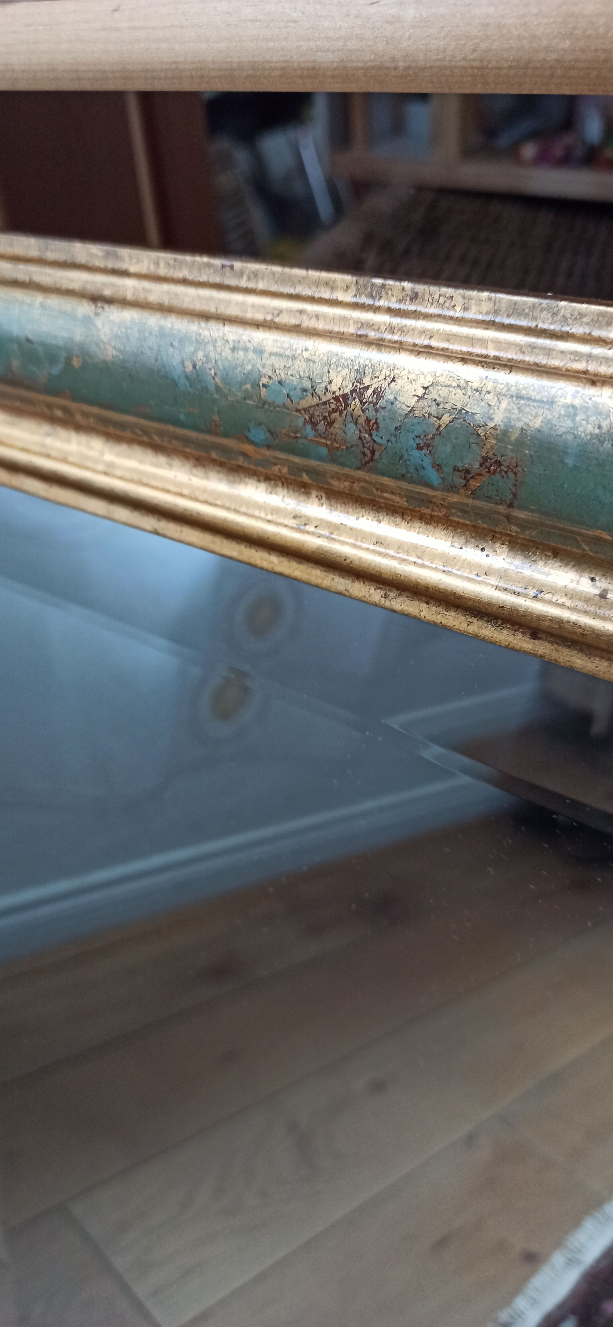 Decorative antique mirror marble effect 52x70cm