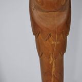 XXL Solid Teak Crane Sculpture - 1960s Design, Mid-Century Art