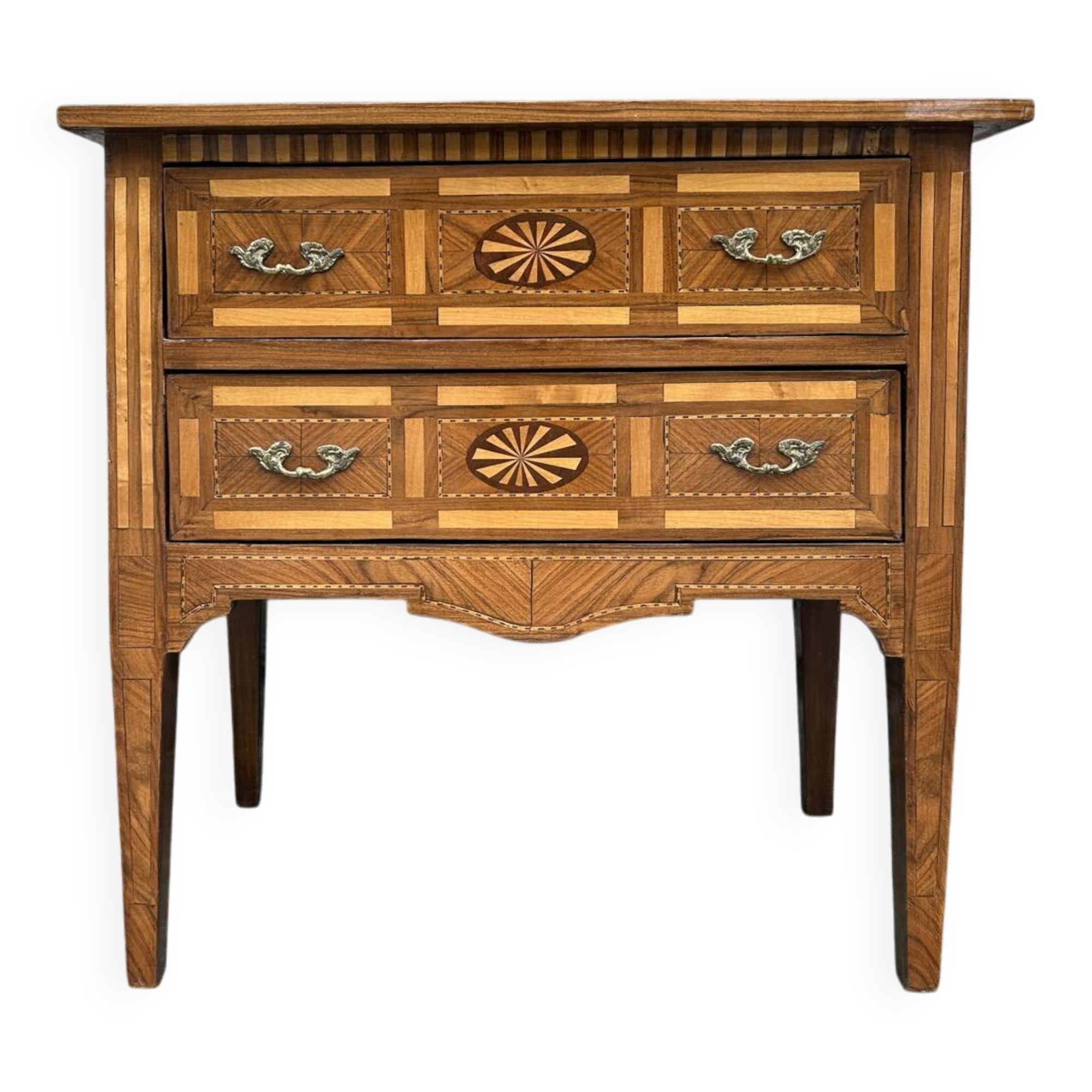 Commode d’appoint Empire tardif en marqueterie fine – fin XIXᵉ siècle