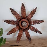 Old wooden wall light