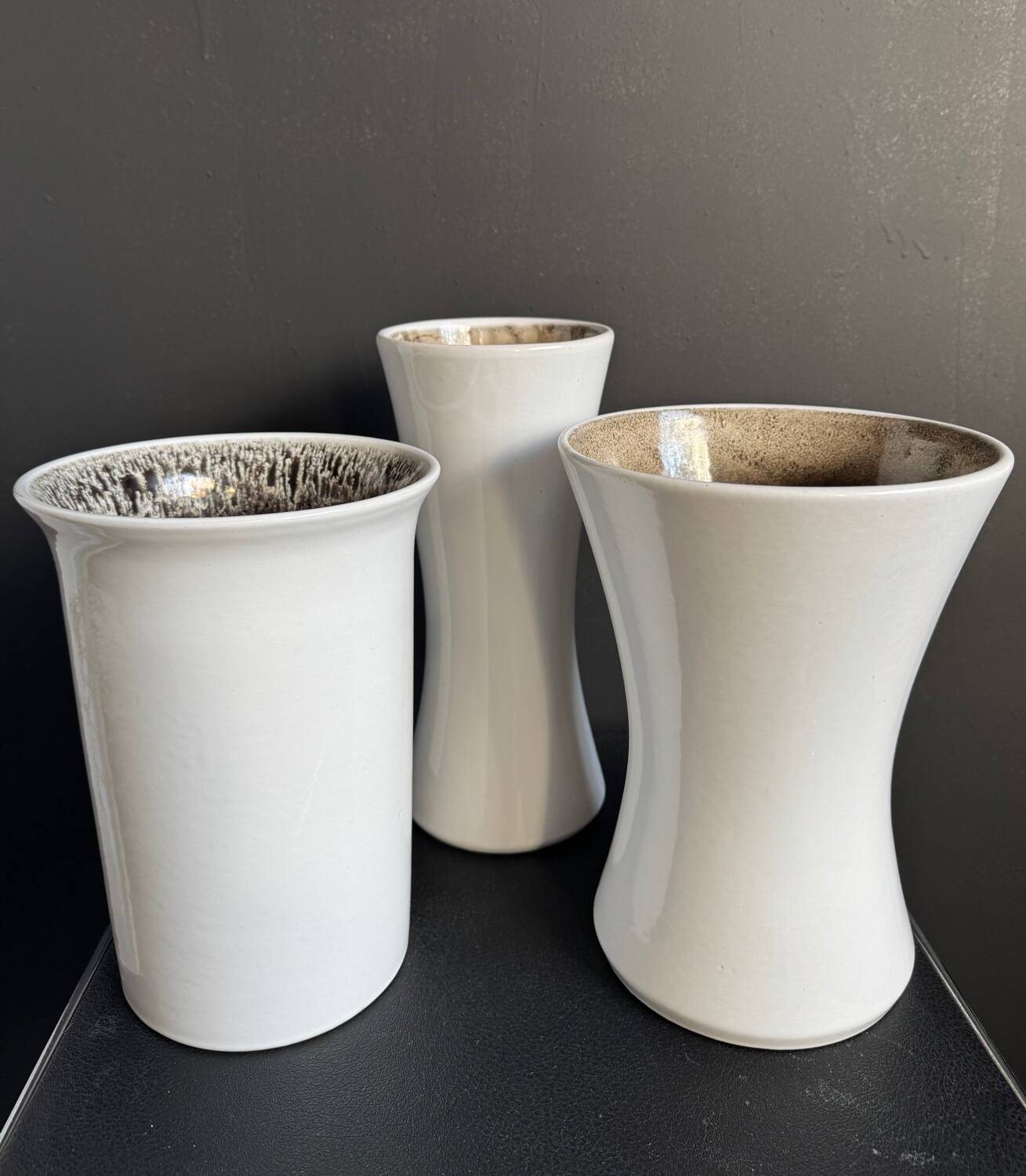 Vases diabolo céramique West Germany années 60