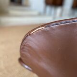 2 office armchairs + Settee / Swan sofa by Arne Jacobsen for Fritz Hansen, original leather