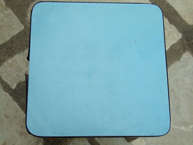 Formica and wooden stool