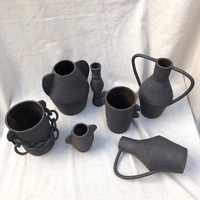 Black amphora vase - Cassandre Bouilly