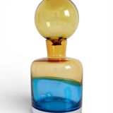 Sommerso Murano Art Glass Bottle In The Style of Flavio Poli for Seguso