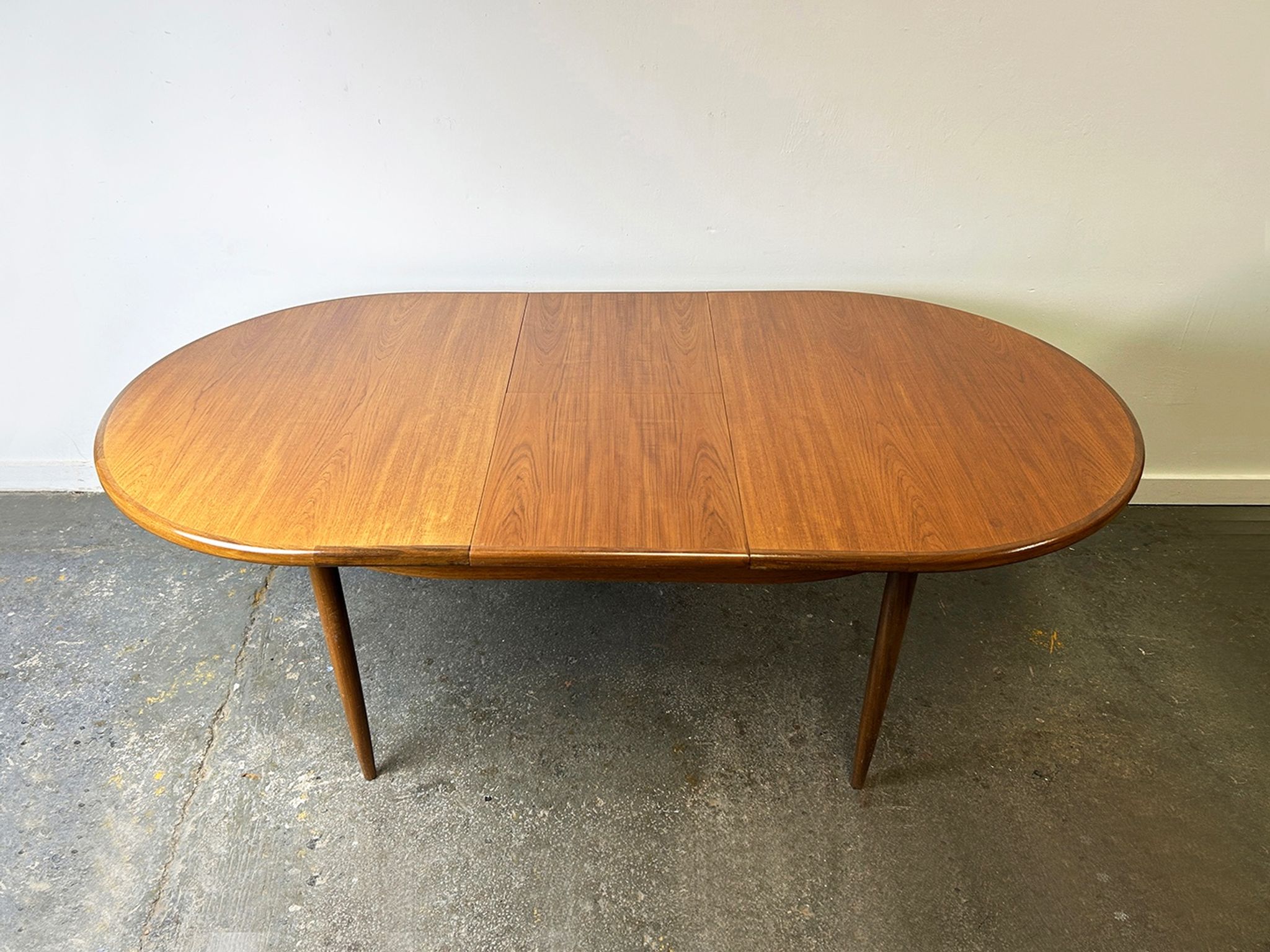 G Plan Fresco Mid Century Teak Extending Oval Dining Table Late 1960s 1970s