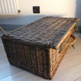 Old wicker trunk