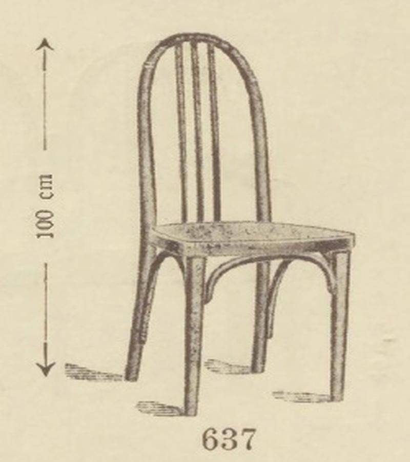 Pair of Secession chairs Josef Hoffmann no.637 Ex. by Thonet