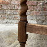 Antique Oak Oval Drop-Leaf Table with Barley Twist Legs – Gateleg Tabl