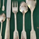 Silver metal cutlery